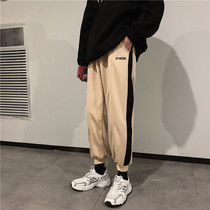 Spring and summer casual pants mens Hong Kong style trend closure foot sports pants Korean handsome youth Harlan long pants