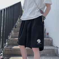 Summer slim fit small daisy shorts male loose straight tube day series 50% pants original Cebu Wind trendy broadsheet underpants