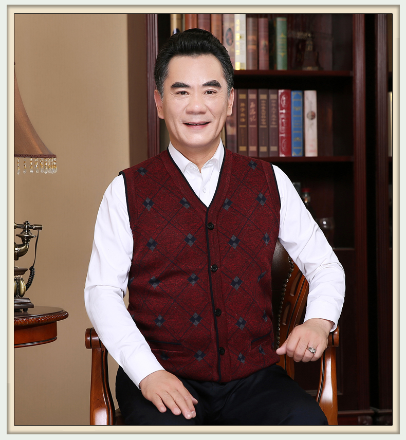 Áo len nam trung niên trở lên mùa đông áo len hàn quốc