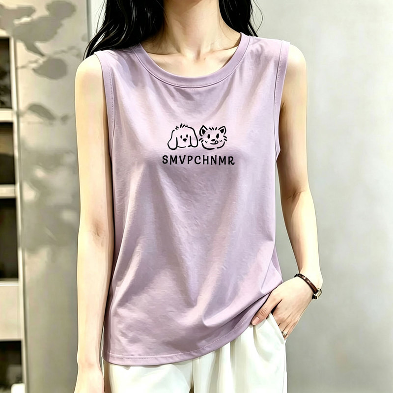 Brand Export Clearance Pure Cotton 100% Women's Elegant Camisole Summer 2026 New Sleeveless Top Trendy Brand Export Clearance Pure Cotton 100% Women's Elegant Camisole Summer 2026 New Sleeveless Top Trendy