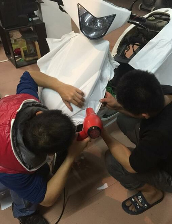 Motorcycle Stickers Electric Car Cling Film Ghost Fire Retrofit Scooter Body Sticker Tank Ice Film Modified Color Film Waterproof-Taobao