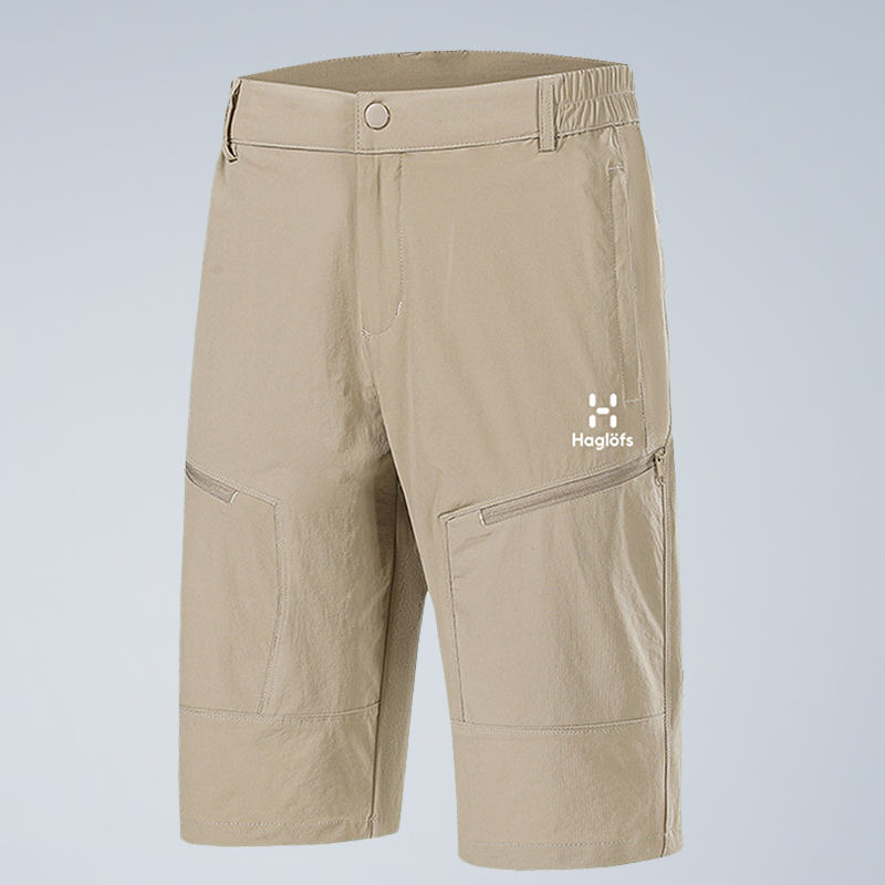 Haglofs Matchstick Summer Breathable Outdoor Three-Quarter Pants Men's Quick-Drying Ice Silk Loose Elastic Casual Shorts