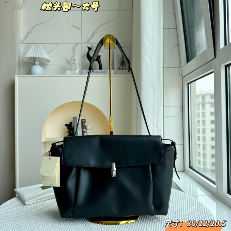 2026 New Korean Niche Original Export Pillow Bag, First Layer Cowhide, Single Shoulder Crossbody Women's Bag, Large Capacity Bag