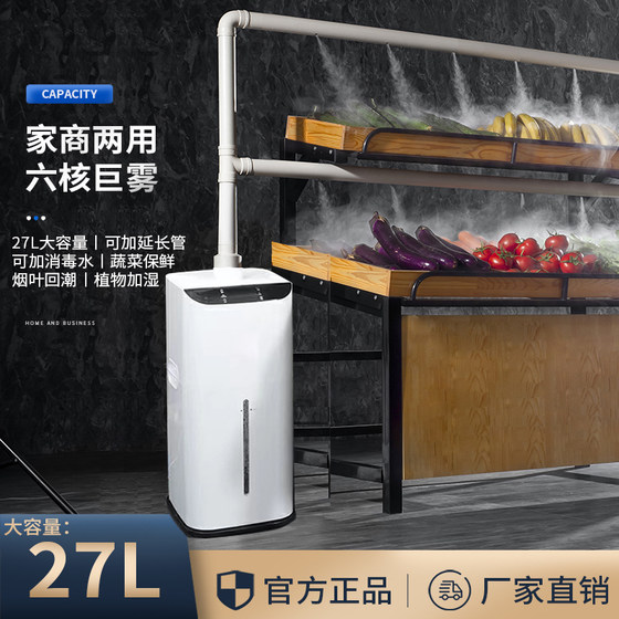 工业加湿器超市蔬菜水果保鲜摆摊麻辣烫商用大容量型防静电喷雾机
