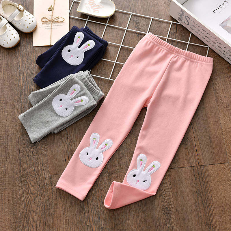 Children's clothes girls punched pants in spring and autumn 2020 new casual children's trousers baby cotton autumn wear pants cartoon