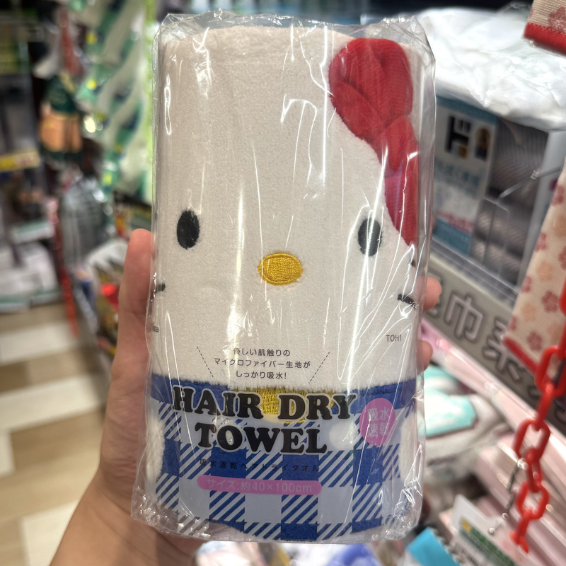 Japan's Sanrio Melody Kitty Disney Towel Bath Towel Absorbent Quick-Drying Hair Cap 40*100