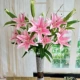 Hoa giả trưng bày nước hoa lily bó hoa trang trí phòng khách hoa nụ hoa đơn hoa bàn hoa mô phỏng trăm. - Hoa nhân tạo / Cây / Trái cây