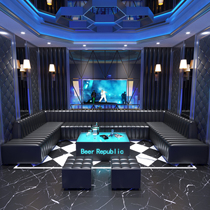 Customized KTV sofa deck corner bar nightclub bar club singing room box curved U-shaped sofa