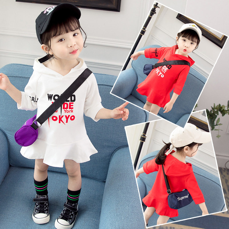 Girl's blouses 2020 new women's baby autumn clothing sweatshirt dress new Korean version pure cotton in children's boomers Spring and autumn-Taobao