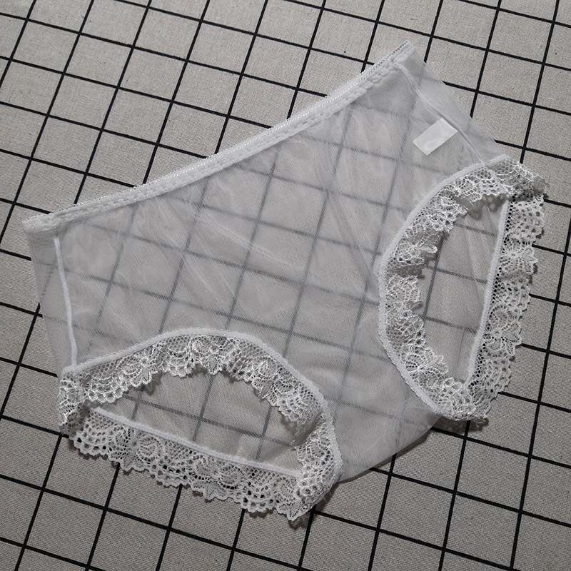 Underwear Women Apologetes Full Transparency Fire Horseradish Summer Large Size Mid Waist Sexy Seductive Ice Silk Eroy Blend Thin Yarn