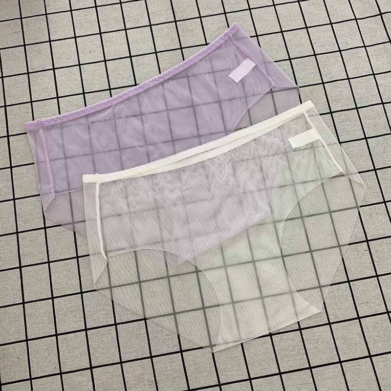 Sexy Transparent Underwear Woman Full Transparency Apostle Ultra Slim Net Yarn One Piece Without Marks Large Size Waist Lace Soft