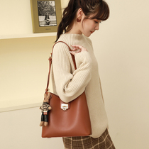 Large capacity bucket bag women 2021 summer new vintage underarm bag high-grade one-shoulder bag cross-body bag bag bag