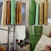 Outdoor simulated stainless steel galvanized bamboo tube stair handrail guardrail bamboo tube thermal transfer wood grain square tube round tube