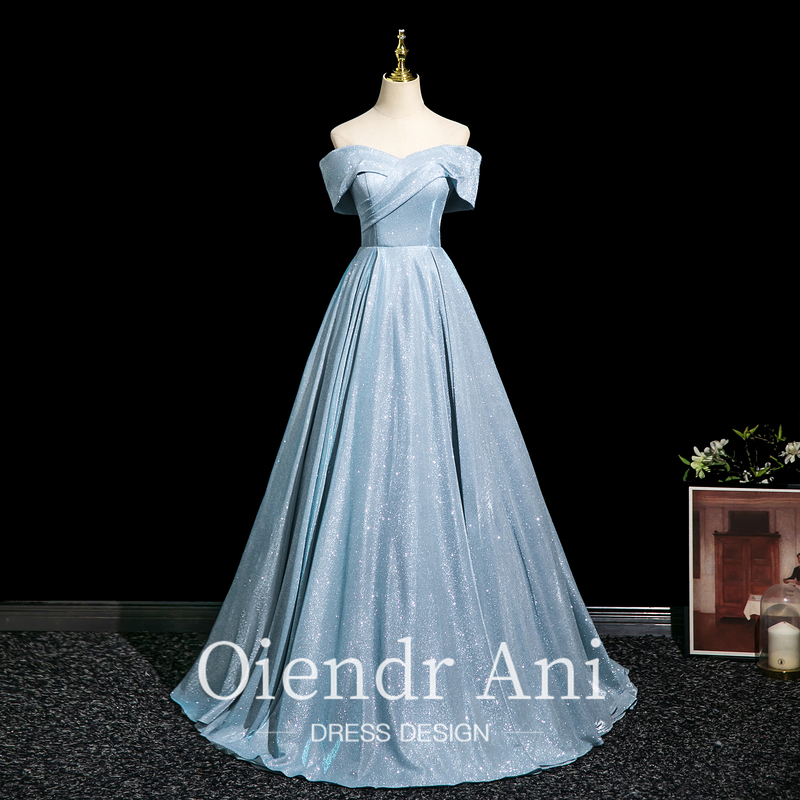 Oiedrani Blue 18-Year-Old Adult Light Evening Dress Girl High School Student Graduation Art Exam Host Princess Dress Oiedrani Blue 18-Year-Old Adult Light Evening Dress Girl High School Student Graduation Art Exam Host Princess Dress