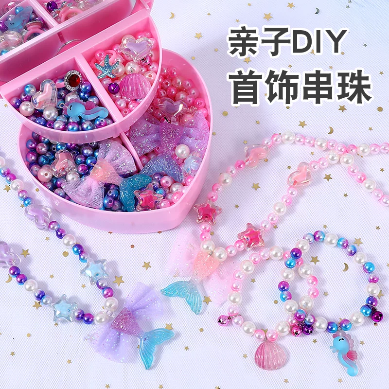 Игрушка, браслет из бус handmade, бусины, ожерелье, подарочная коробка, DIY