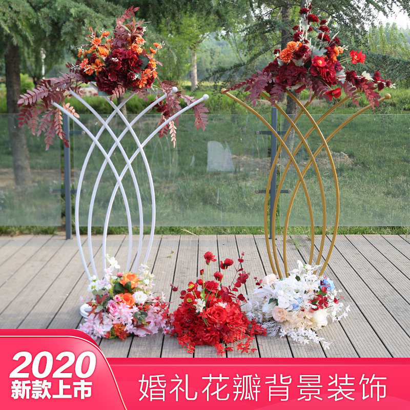 New Marriage Celebration Iron Art Mermaid Road Leading Meetto Fish Floral Wedding Ttai Road Leading Stage Decorative Swing Accessories