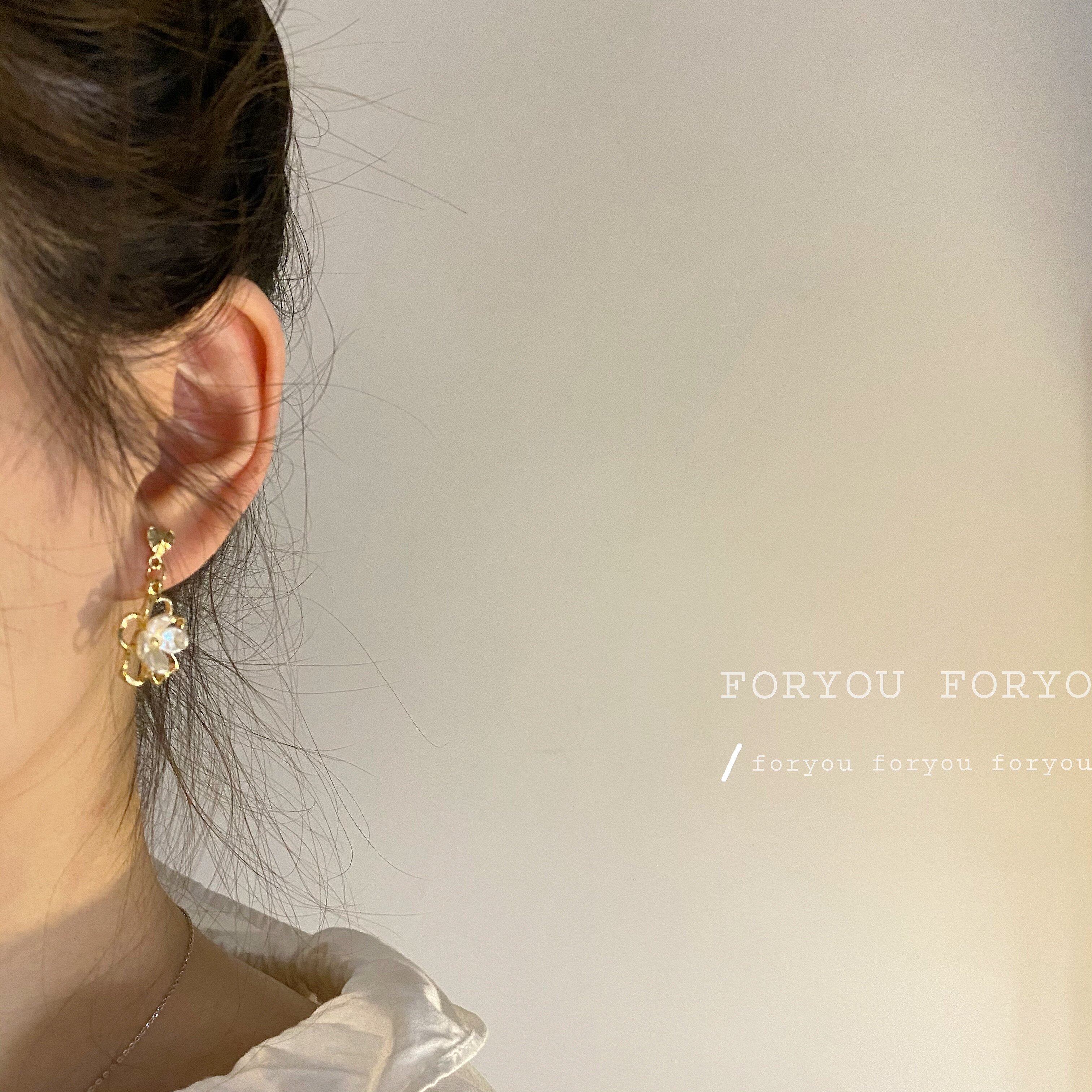 Sweet and small fresh flowers Earrings Summer style Fashion Temperamental Ear Accessories Women's Shiny Ears 2021 New Wave