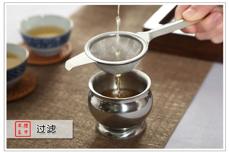 Thép không gỉ trà trà rò rỉ lọc Kung Fu trà bộ lọc phụ kiện lọc trà lọc trà kéo giá