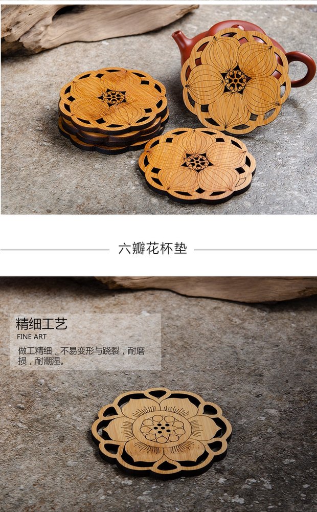Tre tự nhiên rỗng dày đế lót ly Pot mat cách nhiệt tách trà giữ nóng Nhật Bản rắn gỗ Kung Fu mat - Trà sứ bình pha trà thủy tinh có lõi lọc