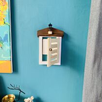 Solid wood creative switch socket to block the lovely and kind Mr. Wolf night light series manual craft exemption