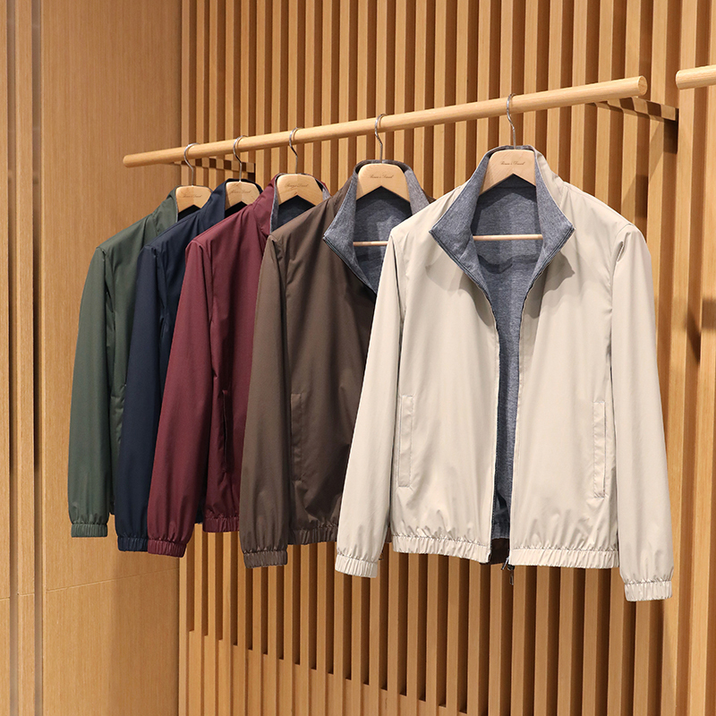 【233105260】Italy Olmetex Men's Classic Reversible 100% Cashmere Jacket