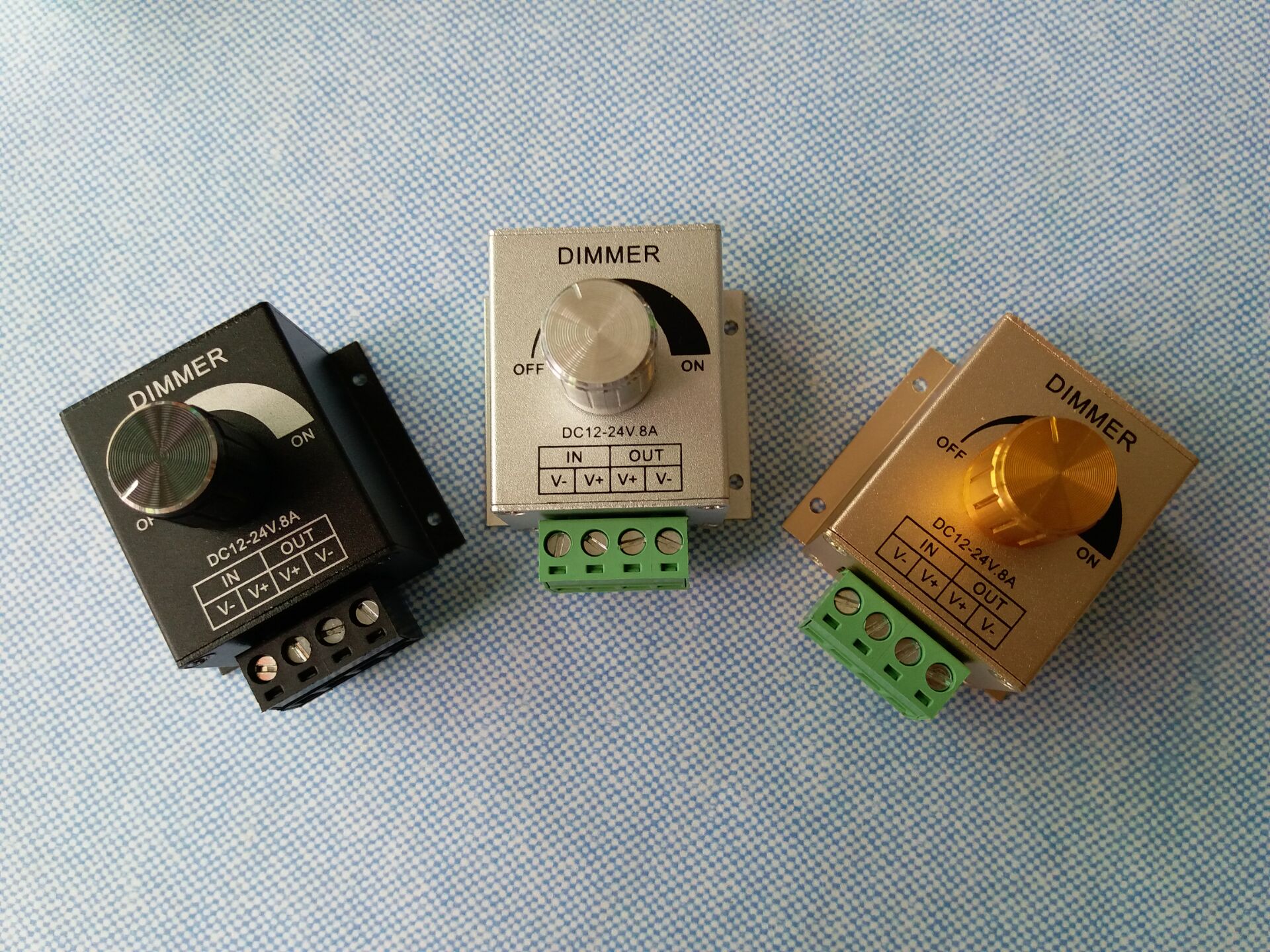 LED dimmer Soft and hard light bar light with brightness adjuster DIMMER dimming switch 12V24V8A metal