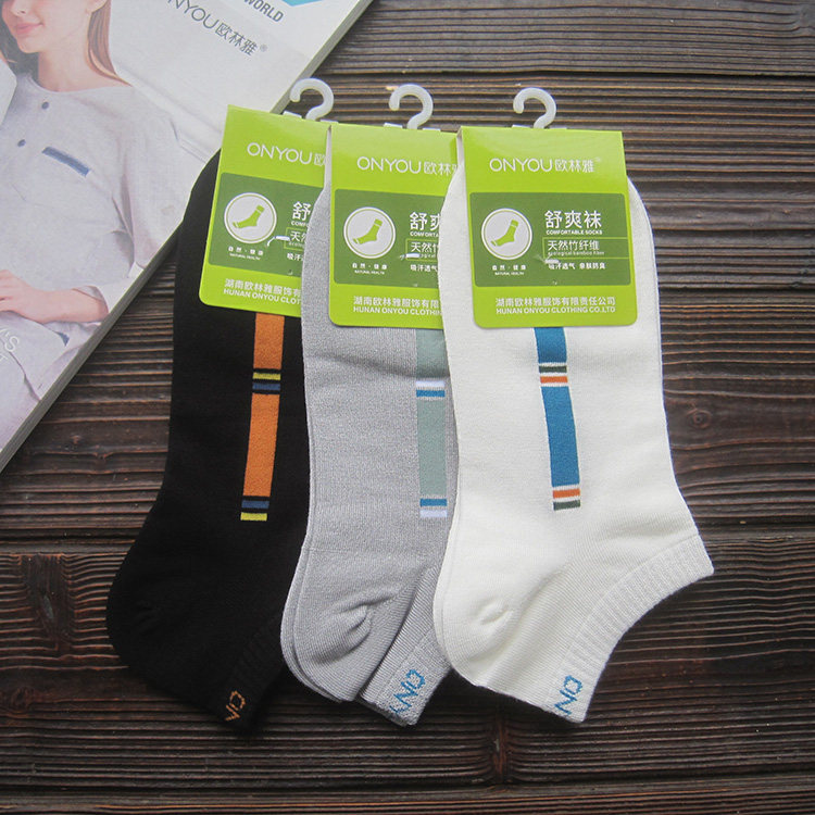 New special cabinet L' Orinya men Shu Shuang Sox Bamboo Fiber Deodorant Short Cylinder Thin stockings WNT2111