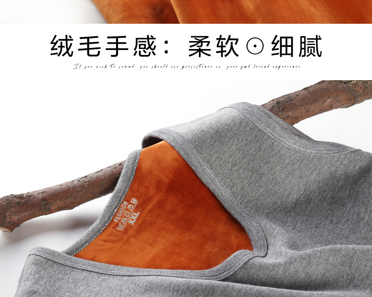 Áo vest nam cotton ấm áp cộng với nhung dày Slim mùa đông bó sát áo sơ mi cha trung niên vest vest áo lót k dây