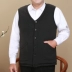 Áo vest nam trung niên ấm áp cộng với nhung dày bố bông áo len đan áo len cũ mùa thu đông áo ba lỗ tập gym Áo vest cotton