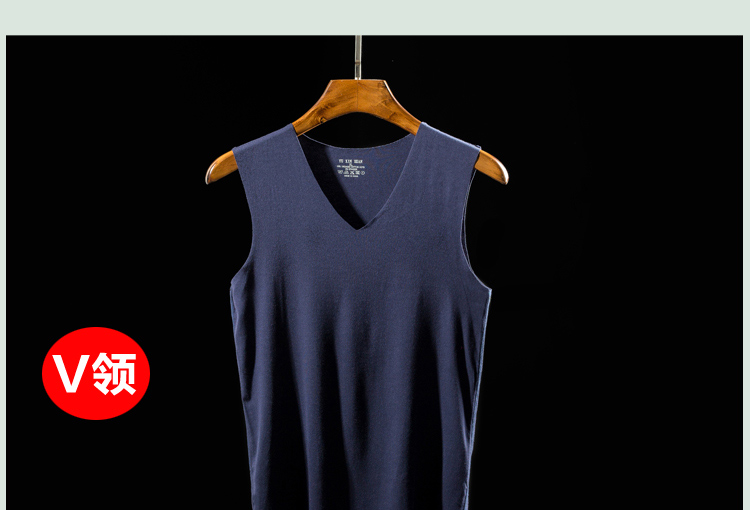 Áo vest liền thân cotton thể thao nam cổ chữ V cổ tròn lụa lụa mùa thu và mùa đông mẫu áo không tay áo sơ mi nam khoác vest nữ