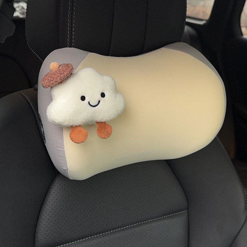 2025 New Car Headrest Memory Foam Car Seat Neck Pillow Cute Cloud Car Neck Pillow