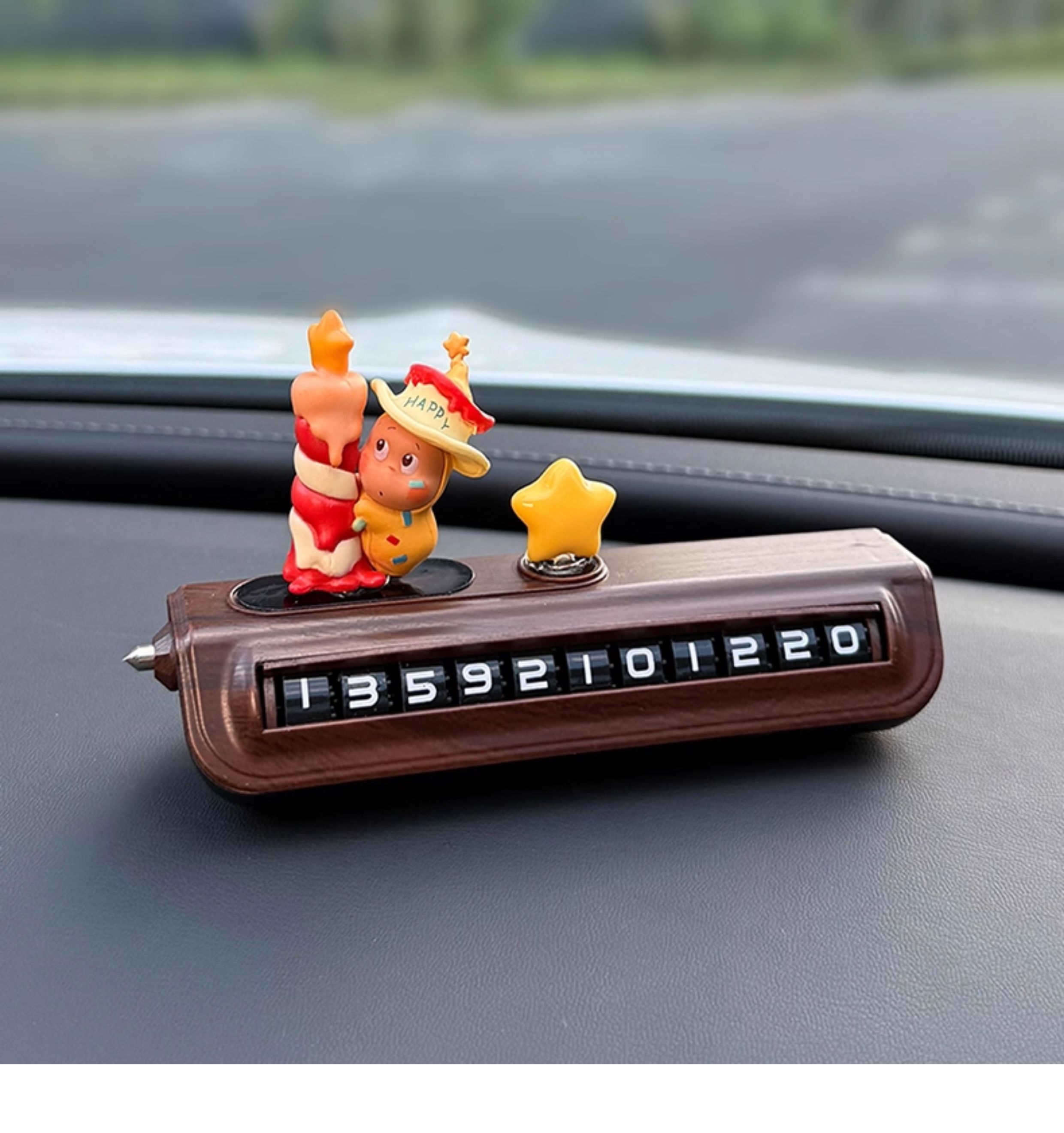 Creative and Cute Parking Number Plate, Temporary Parking Phone Number for Moving the Car, Car Decoration, Phone Number for Moving the Car