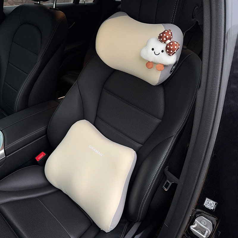 2025 New Car Headrest Memory Foam Car Seat Neck Pillow Cute Cloud Car Neck Pillow