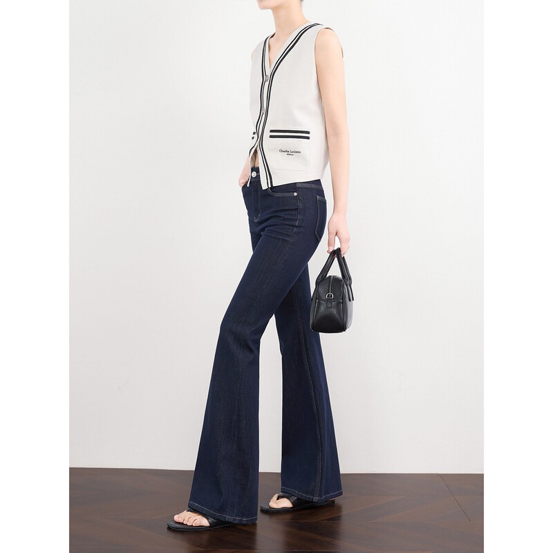 Zheye【Flared Slimming Pants】Denim Original Color Flared Jeans for Women, Spring High Elasticity, Super Leg-Lengthening Flared Pants