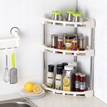 Kitchen Countertop Corner Shelf Seasoning Triangle Containing Shelf Corner Shelf Plastic Seasonings 