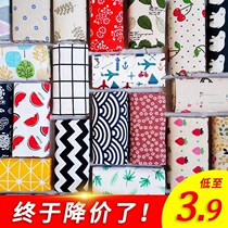 Cotton linen fabric background cloth linen plaid sofa ins style tablecloth hanging cloth cloth curtain cloth head clearance treatment