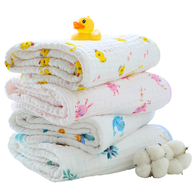 洁丽雅婴儿浴巾纯棉超柔吸水洗澡纱布被子幼儿童宝宝新生婴儿用品