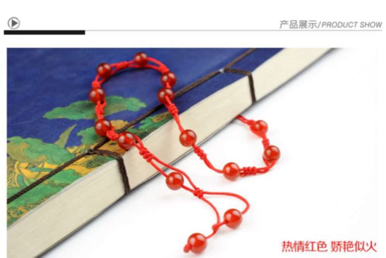 Phục hồi chức năng SpongeBob Red Rope Anklet Red Red Agate Evil Transit Anti-Small Simple Fashion Fashion Trang sức pha lê Nữ vòng chân bạc tây tạng