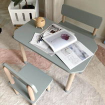 ins Children Desk Chair Rectangular Table Baby Study Table Game Table Kindergarten Complete Table Chair Desk