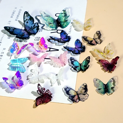 比彩 Подвеска с бабочкой, аксессуар с аксессуарами, набор материалов, чехол для телефона, градиент, «сделай сам»