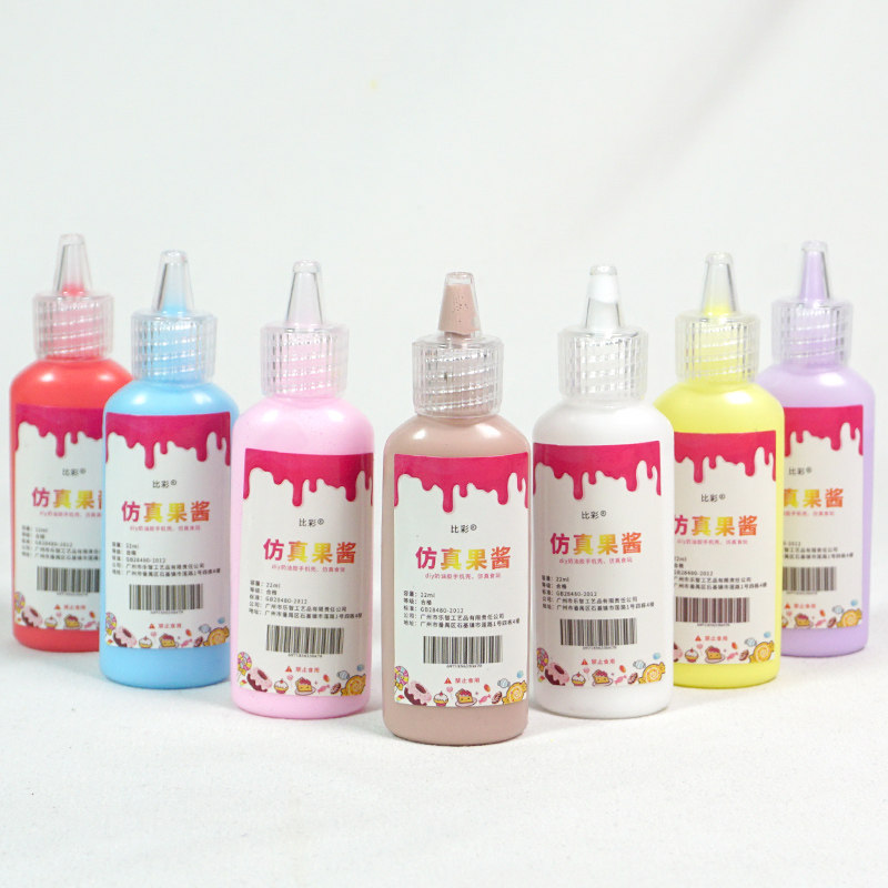 Bicolor simulation fruit jam Anti-freeze sharp mouth cream glues with homemade fumbling cake Diy mobile phone protective shell material bag