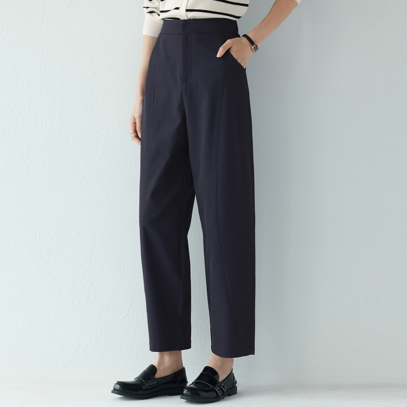 【Same Style as in Shopping Malls】Yijia 2026 New Model【Early Morning Magic Pants Nine-Point Scimitar Pants】Anti-Wrinkle Banana Pants for Women