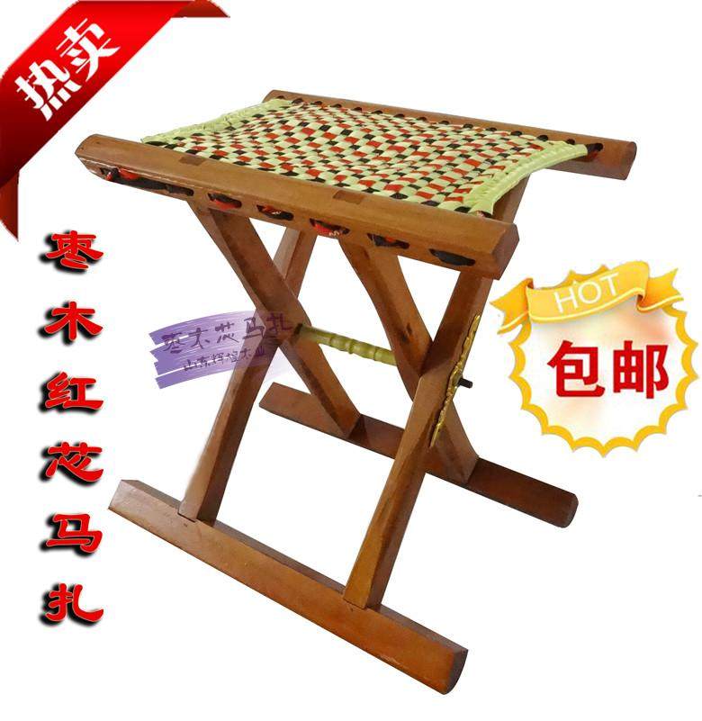 Shandong Mazza solid wood folded portable date wood core matzako outdoor fishing small matzazzi stool chair