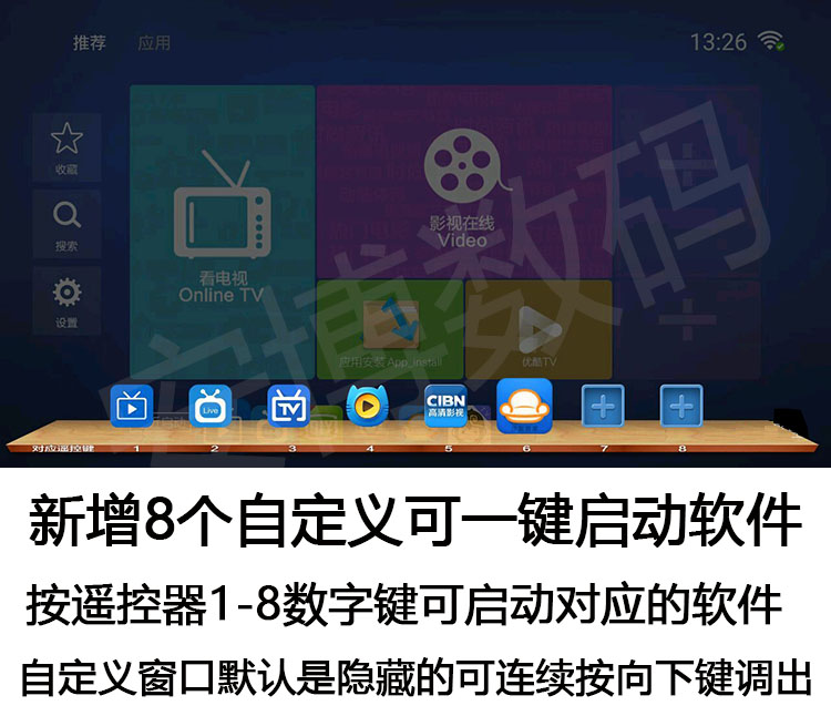 Bộ phim truyền hình mạng Tianmin D8 HD hộp set-top WIFI Máy nghe nhạc Android tám lõi - Trình phát TV thông minh 