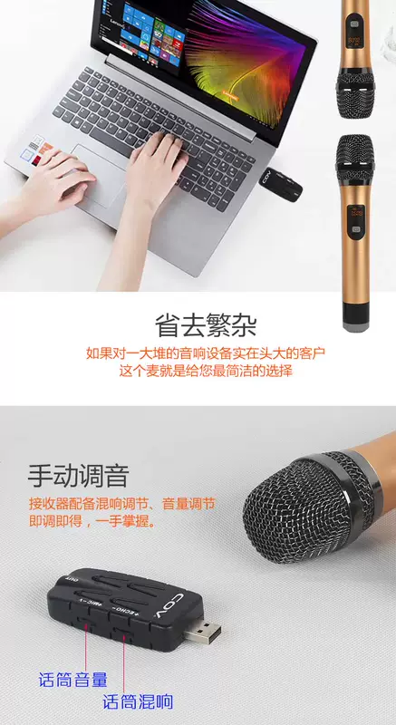 USB không dây micro phân khúc máy tính để bàn FM máy tính xách tay ổ đĩa video hội nghị miễn phí k bài hát hét micro trực tiếp