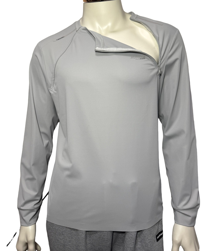 Summer Long-Sleeved Ultra-Thin Breathable Port Dressing for Picc, Chemotherapy, Dialysis, Surgery, with Shoulder and Chest Openings, Can Be Worn Outside Summer Long-Sleeved Ultra-Thin Breathable Port Dressing for Picc, Chemotherapy, Dialysis, Surgery, with Shoulder and Chest Openings, Can Be Worn Outside
