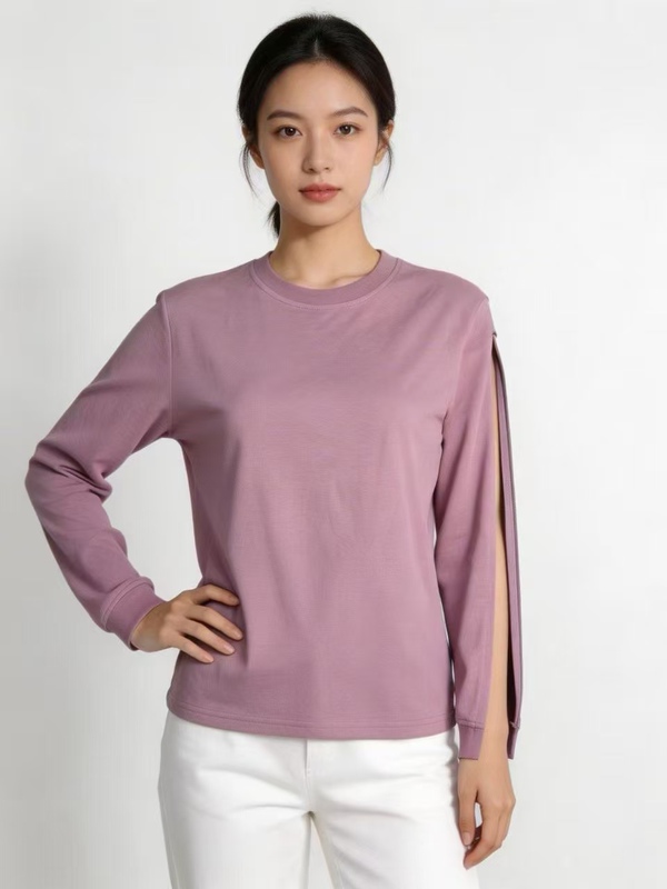 Pure Cotton Thin Women's Picc Catheter Clothing for Spring, Suitable for Chemotherapy, Dialysis, and Fractures, with Open Sleeves, Can Be Worn Outside by Patients