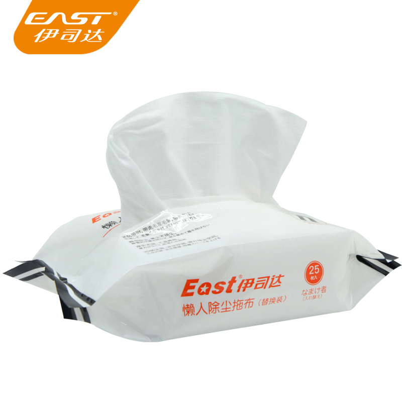 Istar dust removal paper absorbs hair and dust disposable flat mop dust mop wipes the floor with cloth 1 pack of 25 pieces