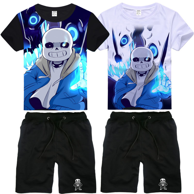 Undertale t-shirt Undertale skeleton summer short-sleeved children's clothing legend sans clothes suit