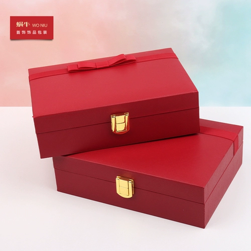 18HJH Birth Gift Box Grid Ribbon Box Box Three Gold Box Set Wedding Box Свадебная подарочная коробка обручальная коробка